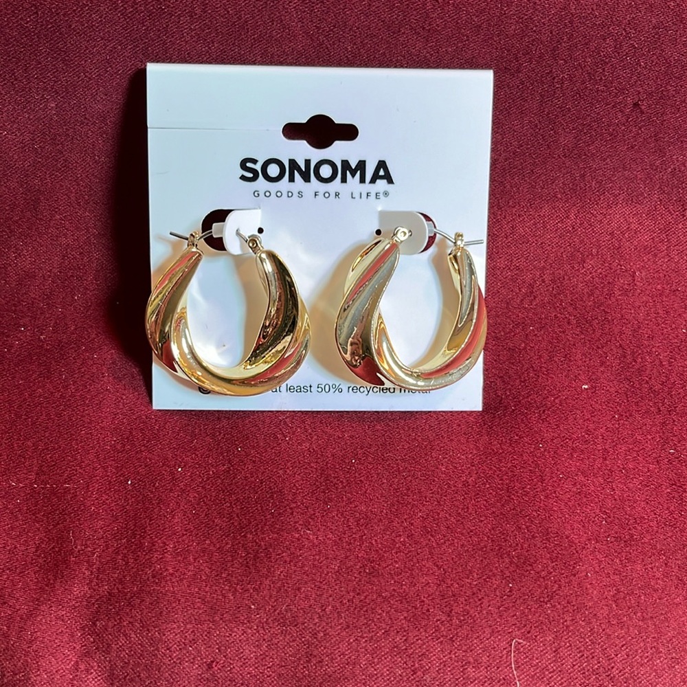 Sonoma Gold plated Twisted Hoops